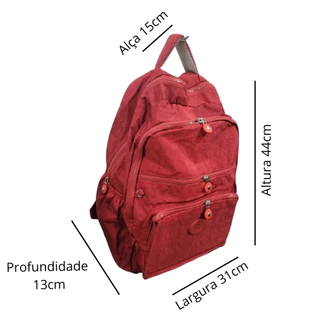 Mochila Escolar Sport Impermeável Reforçada DoTipo Kippling Unissex Várias Cores