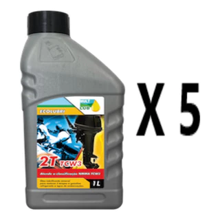 Kit C/ 5 Óleos Lubrificantes Para Motor 2 Tempos Tcw3