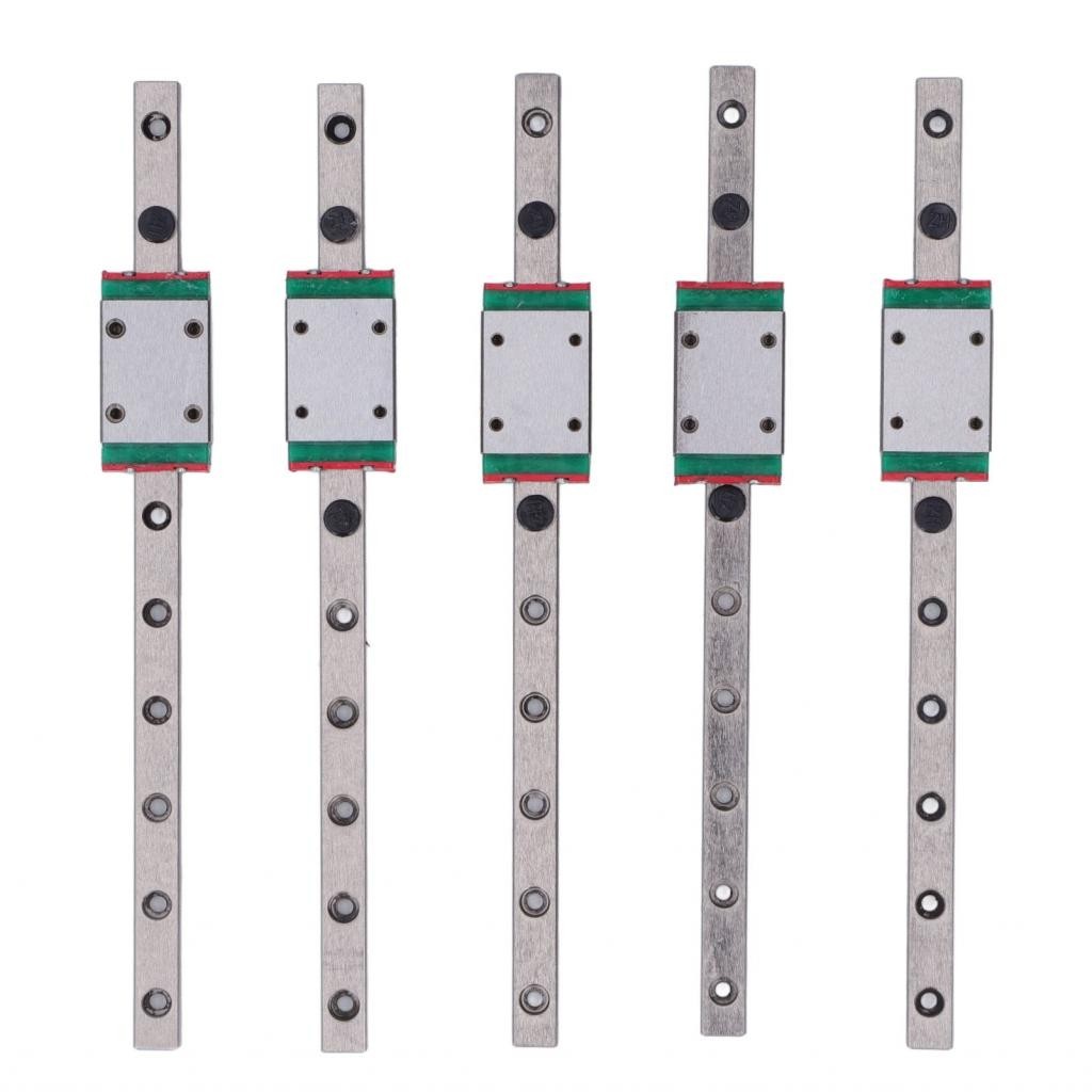 5PCS MGN7 Guia Linear De Trilho Aço Com Bloco Deslizante Quente