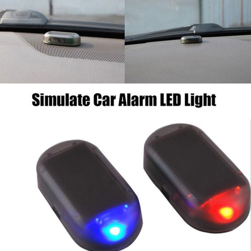 Luz De Segurança Falsa Para Carro Alarme Solar Simulada Sem Fio Anti-Roubo Luzes LED Intermitentes