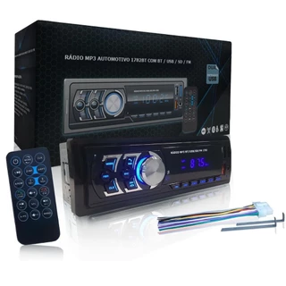 Aparelho De Som Automotivo Radio De Carro Bluetooth Pendrive SD Radio Aux In Mp3 Player Visor Led 2 Usb 1782Bt