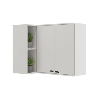 Aéreo de Cozinha Canto 2 Portas Lótus Carraro Branco