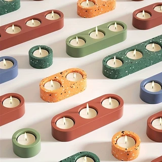 Gesso Porta Velas Forma De Vela Molde De Silicone Resina Epóxi Polimérica De Faça-Você-Mesmo Polímero Argila Concreto Mesa Decoração Jóias Fazendo