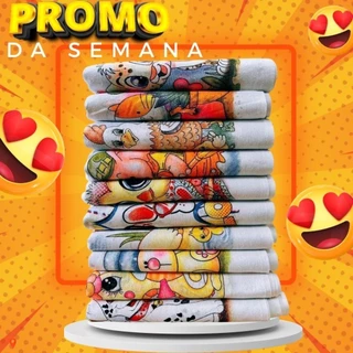 Pano De Prato Estampado 100% algodão Bainha Kit Com 10 Peças