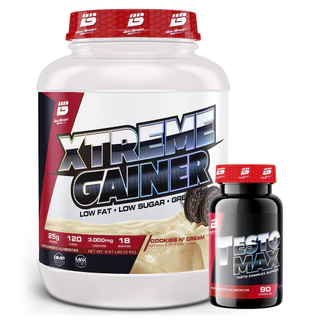 Kit Hipercalórico Massa Xtreme Gainer com Creatina 3Kg + Pré-Hormonal Testo Max 90 Tabs - Bio Sports USA em Oferta na Shopee