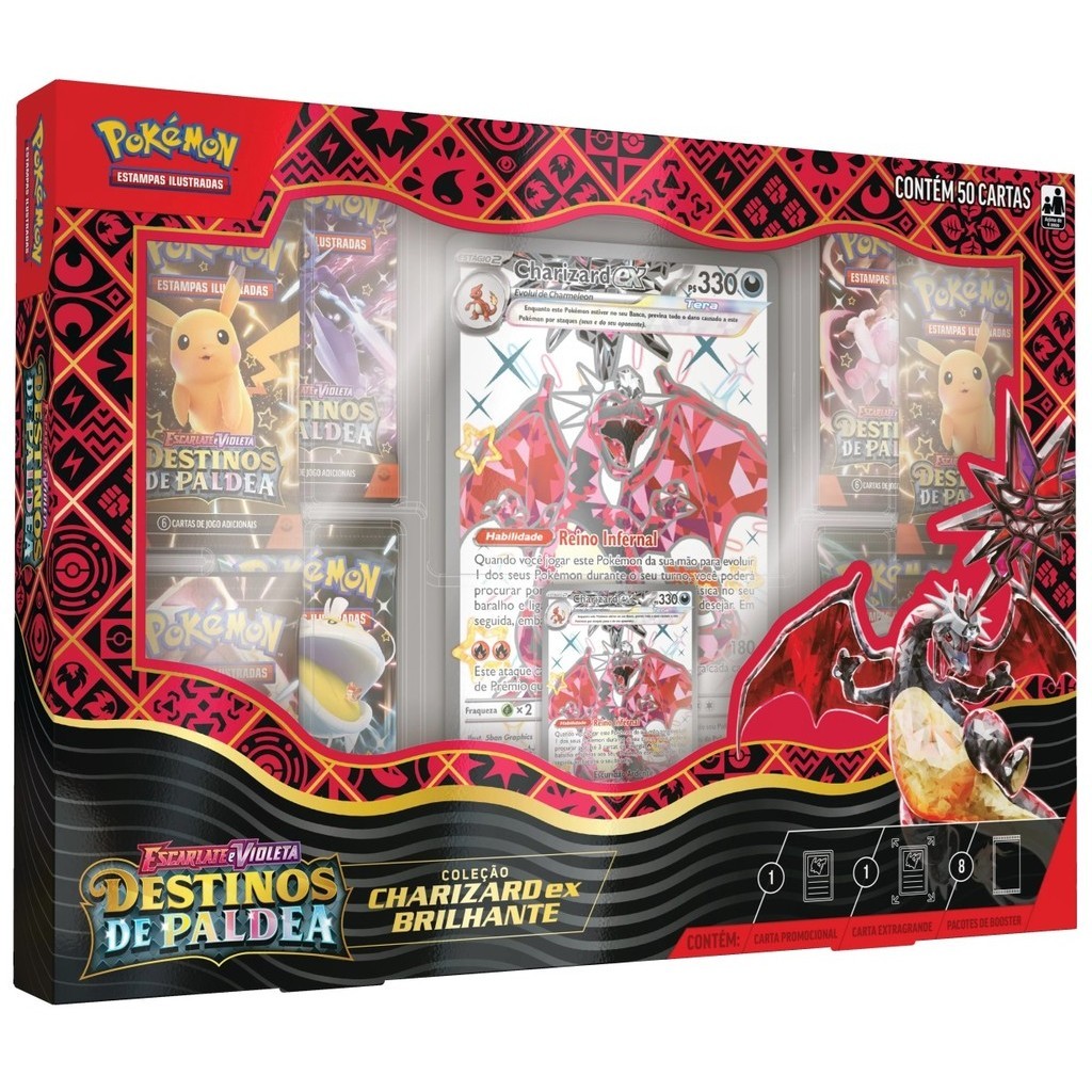 Box Pokemon Destinos De Paldea Charizard Ex