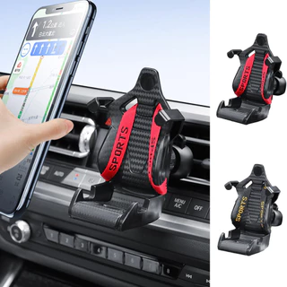 Suporte De Telefone De Ventilação Para Carro De Corrida De 360 Graus Rotativo Silencioso E Sem Agitação Mãos Livres Universal De Automóvel IPhone Android Todos Os Smartphones