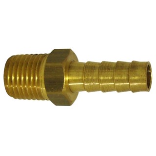 Espigão fixo (macho) rosca 1/4" npt para mangueira 3/8" - Arcom