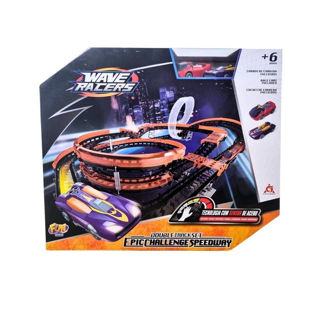 Hot Wheels Pista Wave Racers Epic Challenge FUN | Shopee Brasil