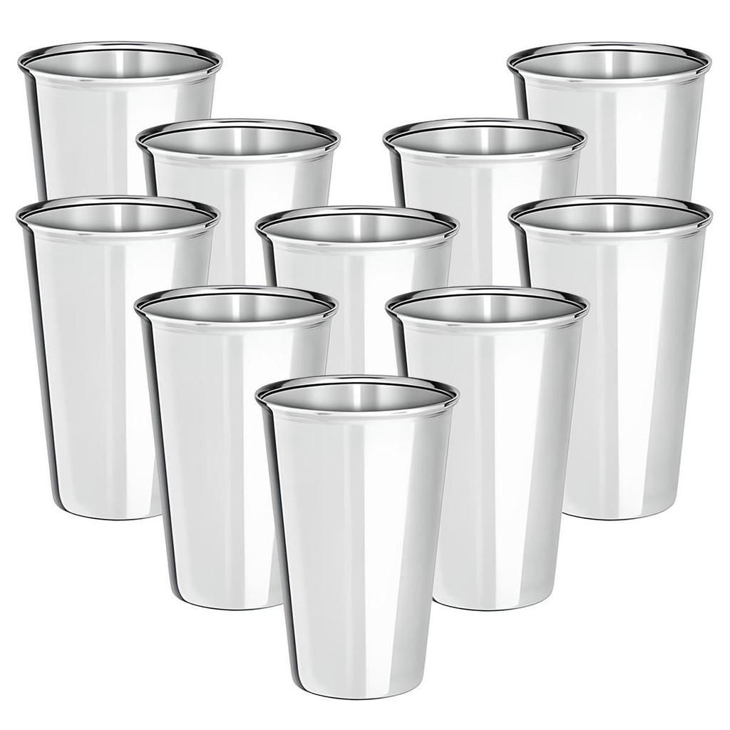 Kit com 10 Copos de Inox 250ml - Tuut