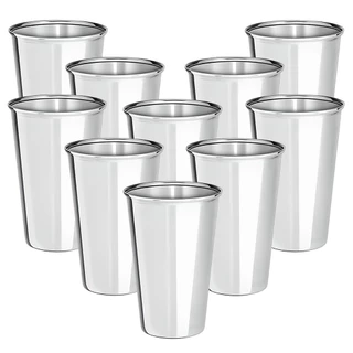 Kit com 10 Copos de Inox 250ml - Tuut