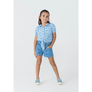 Jardineira Salopete Jeans Infantil Menina Hering Kids