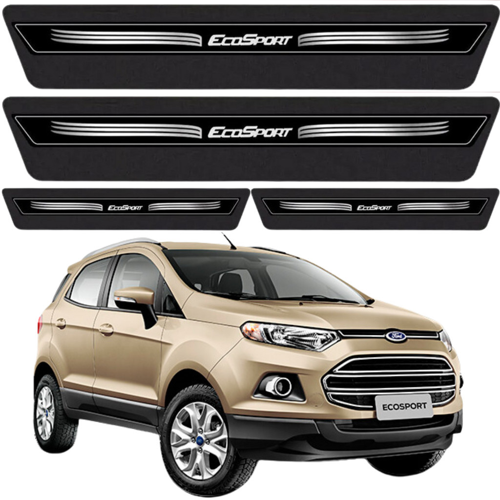 Kit 8 Pçs Soleiras Proteção Porta Ford Ecosport 2004 Á 2014 15 16 17 18 ...