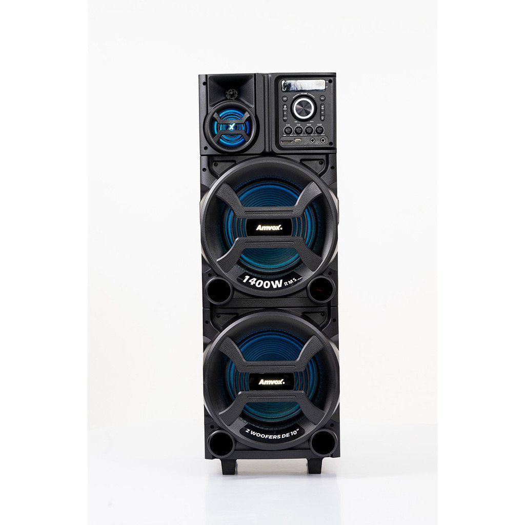 Caixa de Som Amplificada ACA 1402 Titan Black Função Karoke Microfone Bluetooth 1400WRMS Função TWS