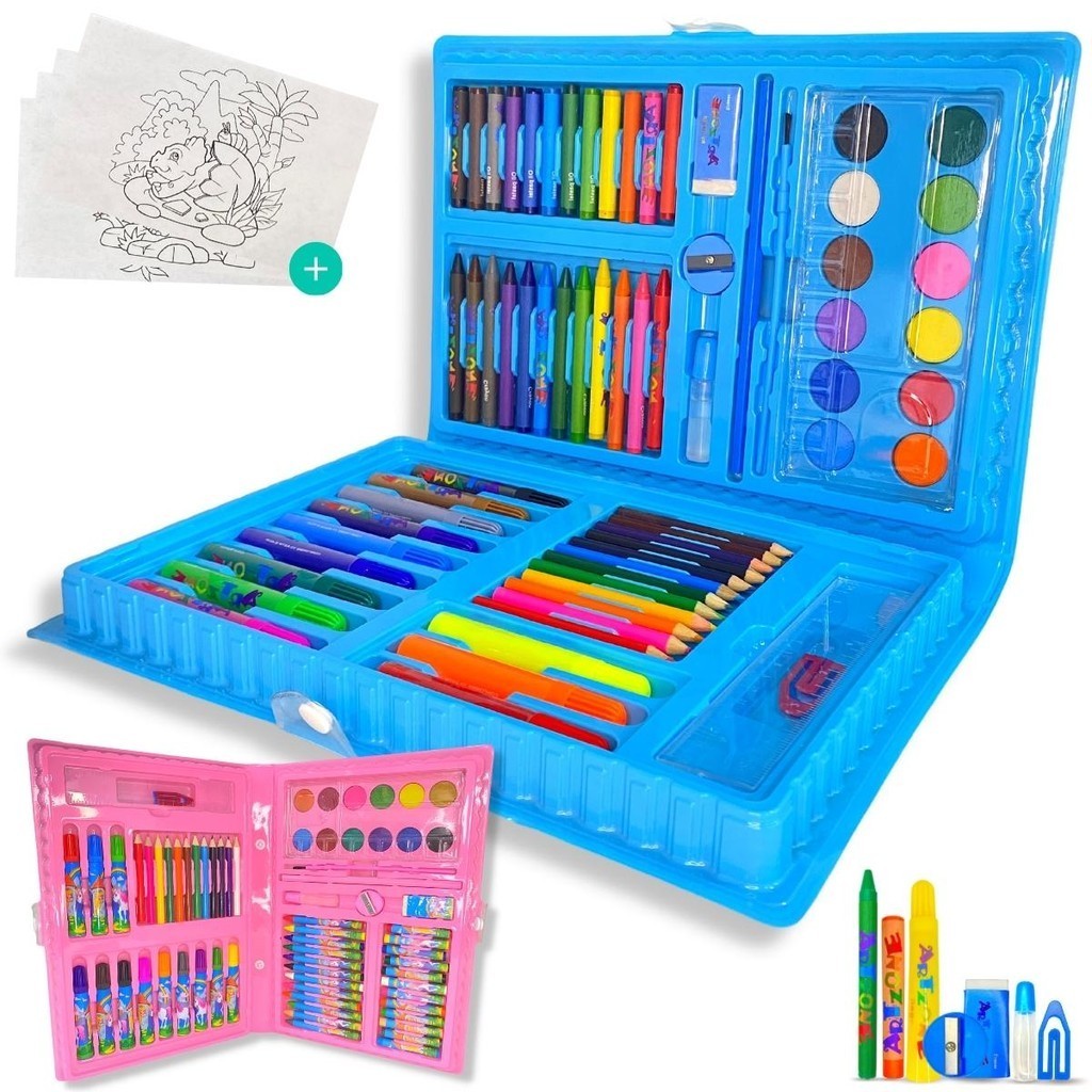 Maleta Pintura Infantil Estojo Pe As Para Colorir Shopee Brasil