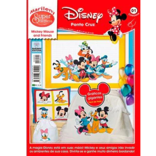 Revista Poster Marileny Ponto Cruz Disney Mickey Mouse N° 01