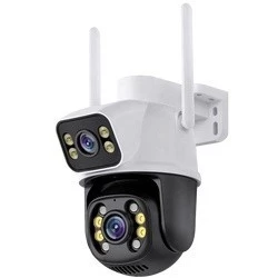 Câmera Externa Ip a Prova D'água 4mp wifi ptz com Infravermelho lente dupla Bivolt 110/220 Alarme Wifi Hd sensor De movimento app Icsee 2 câmeras e uma só