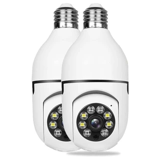Câmera de Segurança Wifi Wireless Visão Noturna Ip Sem Fio Giratória 360 Encaixe Lâmpada Rosca Yoosee Full HD Bivolt