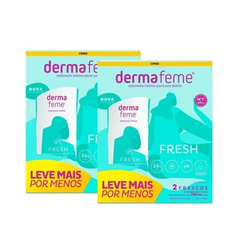 Kit c/ 2 Packs - Sabonete Íntimo Dermafeme Fresh 200ml em Oferta na Shopee
