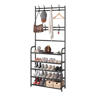 Cabideiro Sapateira Metálica Decoteam 4 Niveis 8 Ganchos