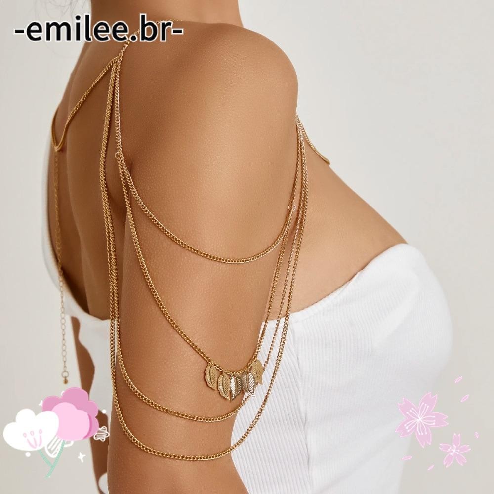EMILEE Pulseira De Braço Superior Bracelete Boêmia Tassel Metal Deixa Corrente