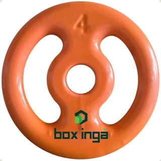 Anilha Emborrachada 4 Kg - Laranja