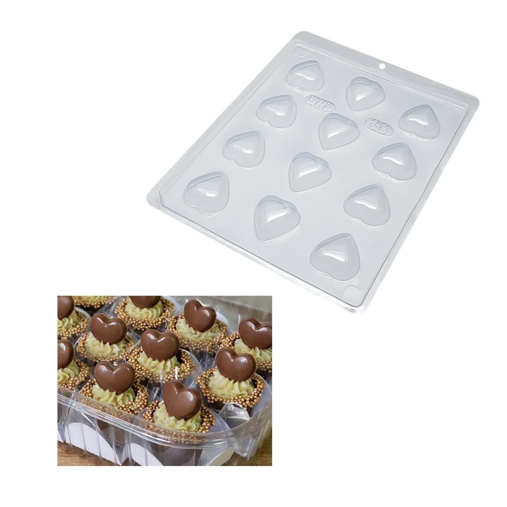 5 Formas de Acetato Coracao Liso De Chocolate BWB | Shopee Brasil