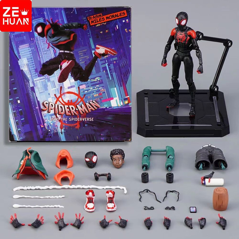 Marvel Sentinel Sv Ação Homem-Aranha Miles Morales Figura Modelo No Versículo Peter Parker Figurine Toys