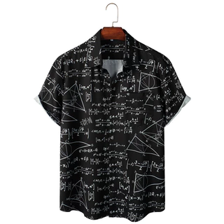 2024 Imprimir Camisa Casual De Manga Curta Masculina , Para O Parque De Férias De Verão , Tops Homens