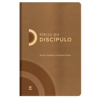 Bíblia do Discípulo | Letra Normal | NVI | Luxo Marrom | Editora Vida em Oferta na Shopee