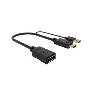 Cabo Adaptador de Video Multifuncional HDMI e USB 3.0 para DP DisplayPort Fêmea