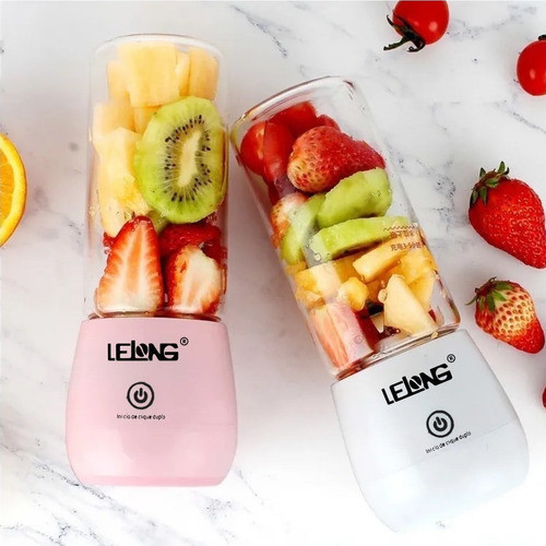 Liquidificador portátil Lelong LE-782 450 mL COM USB e jarra de vidro