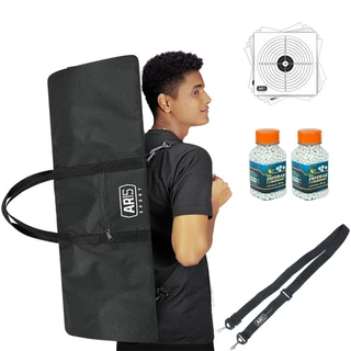Capa Transporte Airsoft 80cm +bandoleira 2pontas +alvos +bbs