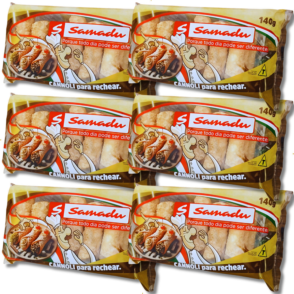 Cannoli Shells Para Rechear Samadu Crocante 840g - 72 Unidades | Shopee ...