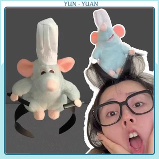 [Yunyuan] Ratatouille Fita De Cabelo Em Forma De Rato Para Meninas Lavarem Seus Rostos E Maquiagem Com Clipes De Franja Bandas Banda Bonita Como Presentes De Dia Dos Namorados Namorada
