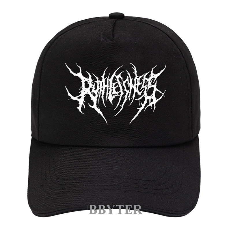 BBYTER Bordado Gótico De Rua Punk Frauen Boné De Baseball Homens Tela Adjstable Pure Black Sports Caps Mulheres Hip Hop Dad Hat Novo