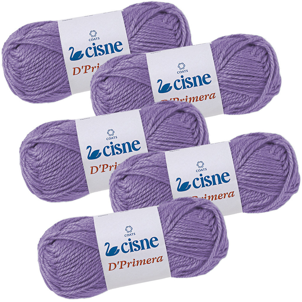 Kit 5 Novelos Lã Cisne D'primera 40g 84m Tricô Crochê Cores