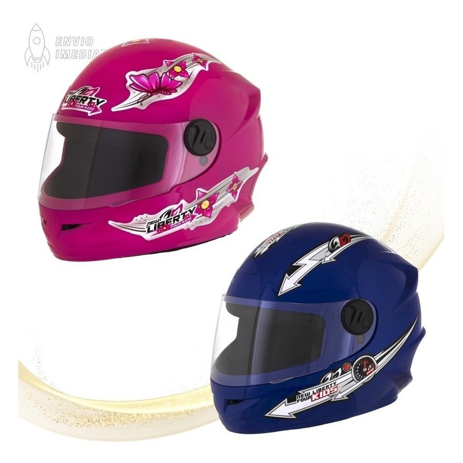 Capacete De Moto Infantil Para Crianca Fechado Pro Tork Liberty Four ...