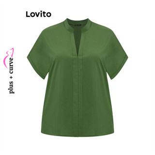 Lovito Blusa Feminina Plus Size Curva Elegante Manga Dolman Lisa Lbl Shopee Brasil