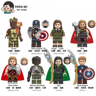 Superhero Minifigures Capitão América Capitão América Marvel Building Block Doll Collection Gift mini Modelo Brinquedo