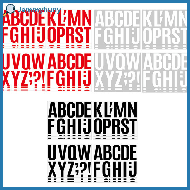 [JAM] 272pcs 24 Folhas Autocolantes De Letras Grandes De 4 Polegadas ...