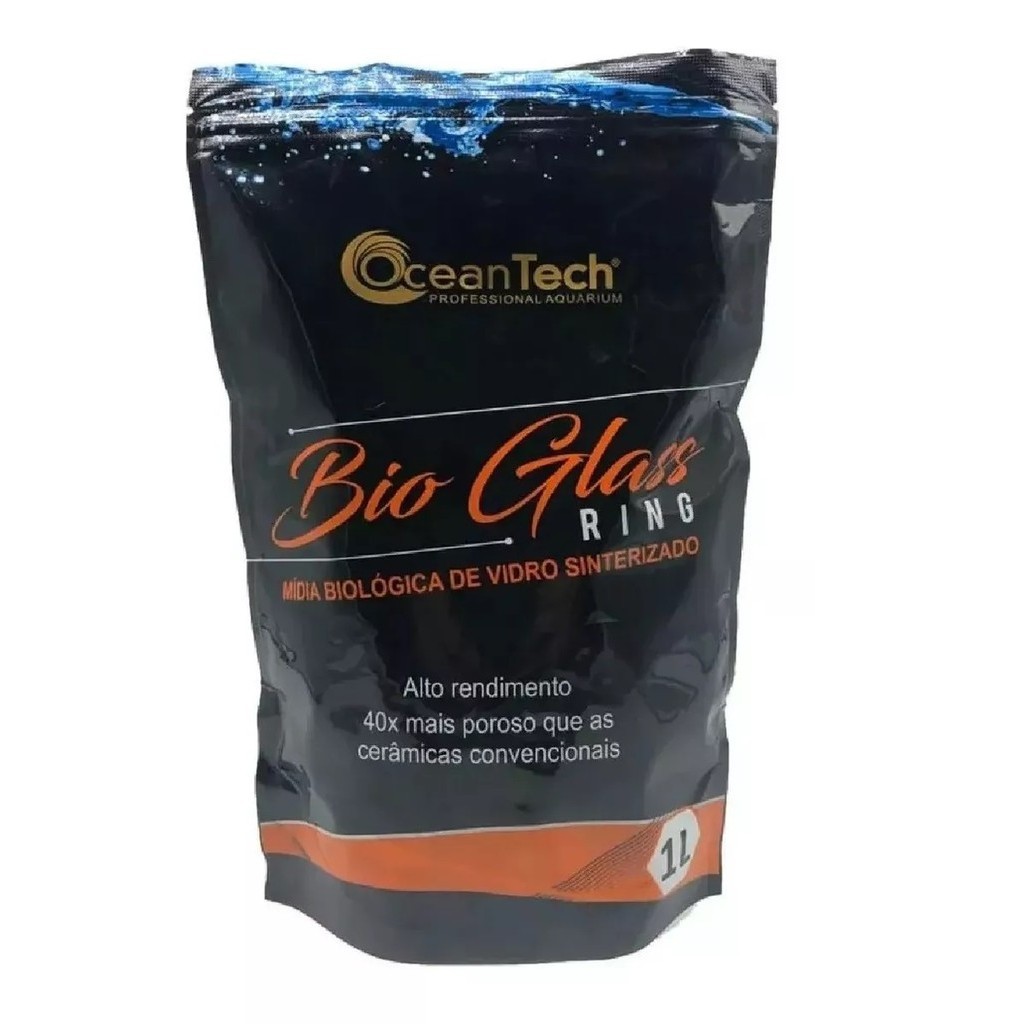 Bio Glass 1 Litro Ocean Tech Midia Biologica + Bag P/ Filtro | Shopee ...