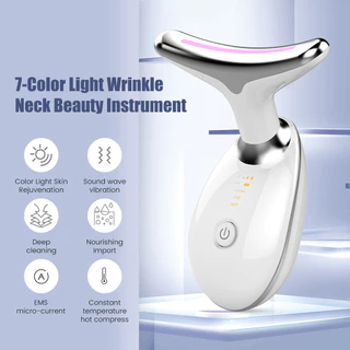Salorie Neck Face Beauty Device EMS Lifting Massager Facial Cuidados Com A Pele LED Photon Therapy Anti-Rugas Duplo Removedor De Queixo