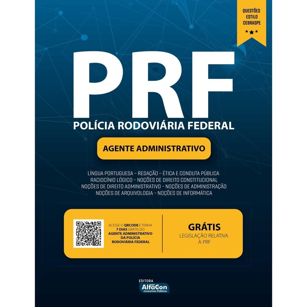 PRF - Agente ADMINISTRATIVO - Polícia Rodoviária Federal | Shopee Brasil