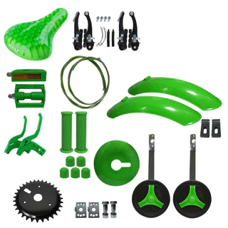 Kit 2 Montagem bicicleta aro 16 Verde infantil