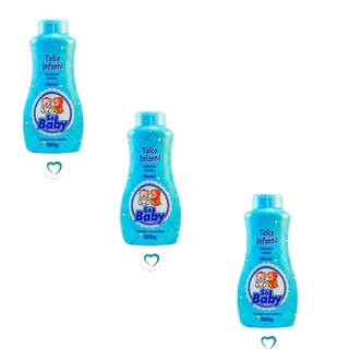 KIT 3 Talcos Só Baby Menina/Menino em Oferta na Shopee
