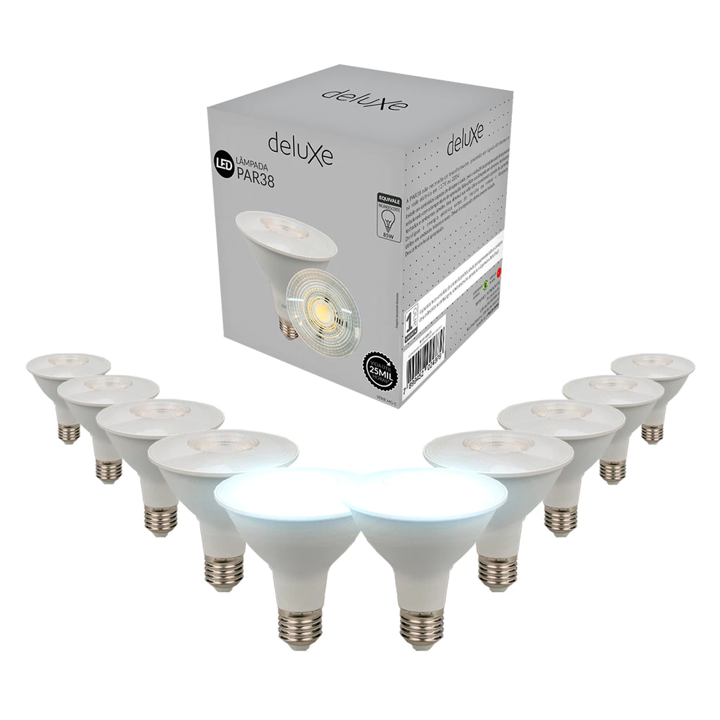 Kit 10 Lampadas Led Par38 14w 6500k E27 Mk Deluxe By Avant