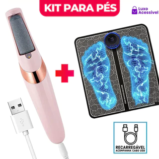Tapete Muscular Portátil Lixadeira Elétrica Massageador-Esfoliante Tira Calos Pedicure Pé Kit
