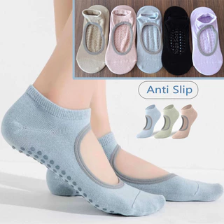Meias de Ioga Femininas Antiderrapantes Respiráveis para Pilates e Exercícios Aeróbicos Fitness