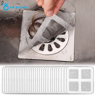 5 Pcs Esgoto De Banheiro Cabelo Anti-Obstrução Pasta De Malha Descartável Prático De Cozinha Restos De Afundamento Filtro De Alimentos Adesivo De Drenagem De Piso